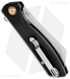 Artisan Cutlery Small Tomahawk Liner Lock Knife Black G-10 (3" Stonewash) -Artisan Cutlery Shop Artisan Cutlery Small Tomahawk LL Black G 10 SW ATZ1815PSBKF BHQ 91785 jr side