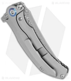 Artisan Cutlery Tacit Liner Lock Knife Titanium (3.3" Damascus) -Artisan Cutlery Shop Artisan Cutlery Tacit LL Ti Damascus 1838G GY BHQ 113178 jr side