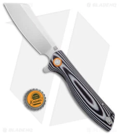 Artisan Cutlery Tomahawk Liner Lock Knife Smooth Black/White G-10 (3.8" SW) 9 Artisan Cutlery Tomahawk Liner Lock Knife Smooth Black/White G-10 (3.8" SW) -Artisan Cutlery Shop Artisan Cutlery Tomahawk LL smooth Black White G 10 SW BHQ 87231 jr bottlecap