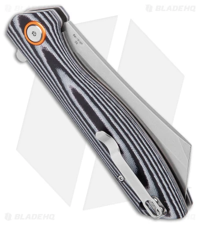 Artisan Cutlery Tomahawk Liner Lock Knife Smooth Black/White G-10 (3.8" SW) 5 Artisan Cutlery Tomahawk Liner Lock Knife Smooth Black/White G-10 (3.8" SW) - Image 3