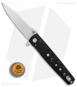 Artisan Cutlery Virginia Liner Lock Knife Smooth Black G-10 (3.8" Satin) -Artisan Cutlery Shop Artisan Cutlery Virginia Black G10 Satin BHQ 86509 er bottlecap