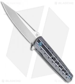 Artisan Cutlery Virginia Liner Lock Knife Black/White G-10 (3.8" Satin M390)