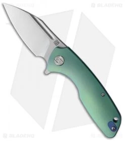 Artisan Cutlery Wren Frame Lock Knife Green Ti (3" Satin CPM-S35VN)
