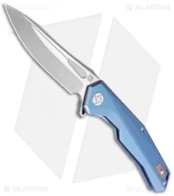Artisan Cutlery Zumwalt Frame Lock Knife Blue Titanium (3.8" Satin CPM-S35VN)