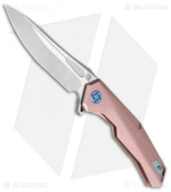 Artisan Cutlery Zumwalt Frame Lock Knife Rose Titanium (3.8" Satin CPM-S35VN)