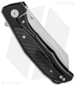 Artisan Cutlery Megahawk Frame Lock Knife Black Ti/Black G-10 (3.9" Satin) -Artisan Cutlery Shop Artisan Falcon Wharncliffe FL Black Ti Black G 10 Satin ATZ1809GBKM BHQ 87225 jr side