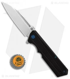 Artisan Cutlery Littoral Liner Lock Knife Black G-10 (3.75" Stonewash) -Artisan Cutlery Shop Artisan Littoral Black G10 D2 BHQ 85003 er bottlecap
