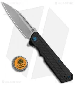 Artisan Cutlery Littoral Liner Lock Knife Carbon Fiber (3.75" Stonewash) -Artisan Cutlery Shop Artisan Littoral CF S35VN 1703PCF BHQ 85004 jr bottlecap