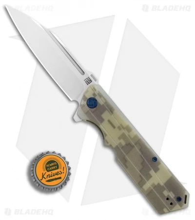 Artisan Cutlery Littoral Liner Lock Knife Camo G-10 (3.75" Stonewash) 6 Artisan Cutlery Littoral Liner Lock Knife Camo G-10 (3.75" Stonewash) - Image 4