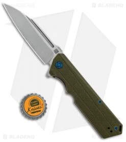 Artisan Cutlery Littoral Liner Lock Knife Green G-10 (3.75" Stonewash) -Artisan Cutlery Shop Artisan Littoral Green G 10 D2 1703PGN BHQ 85006 jr bottlecap