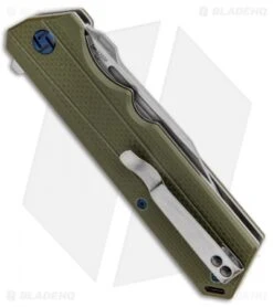 Artisan Cutlery Littoral Liner Lock Knife Green G-10 (3.75" Stonewash) -Artisan Cutlery Shop Artisan Littoral Green G 10 D2 1703PGN BHQ 85006 jr side