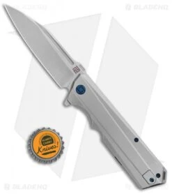 Artisan Cutlery Littoral Frame Lock Knife Satin Titanium (3.75" Stonewash) -Artisan Cutlery Shop Artisan Littoral Satin Titanium S35VN 1703GST BHQ 85002 jr bottlecap