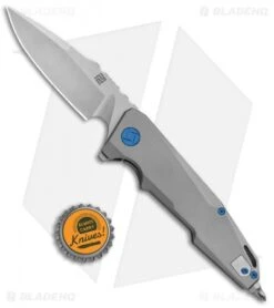 Artisan Cutlery Predator Frame Lock Knife Bead Blast Ti (3.75" SW) 1706G-GY -Artisan Cutlery Shop Artisan Predator Gray Ti S35VN 1706GGY BHQ 85010 jr bottlecap