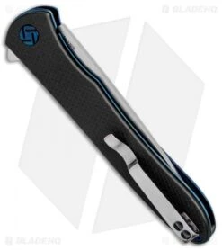 Artisan Cutlery Shark Liner Lock Knife Black G-10 (4" Stonewash) 1707P-BK -Artisan Cutlery Shop Artisan Shark Black G 10 Large D2 1707PBK BHQ 85026 jr side