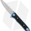 Artisan Cutlery Shark Frame Lock Knife CF/Blue Ti (3" Stonewash) 1707GS-BU -Artisan Cutlery Shop Artisan Shark Blue Titanium S35VN 1707GSBU BHQ 85022 jr