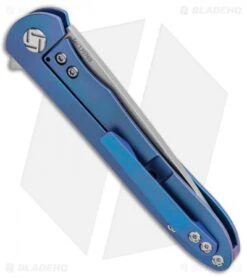 Artisan Cutlery Shark Frame Lock Knife CF/Blue Ti (3" Stonewash) 1707GS-BU 8 Artisan Cutlery Shark Frame Lock Knife CF/Blue Ti (3" Stonewash) 1707GS-BU -Artisan Cutlery Shop Artisan Shark Blue Titanium S35VN 1707GSBU BHQ 85022 jr side