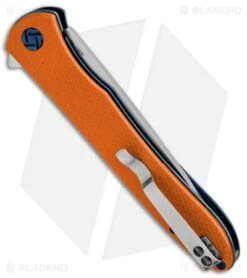 Artisan Cutlery Shark Liner Lock Knife Orange G-10 (4" Stonewash) 1707P-OE -Artisan Cutlery Shop Artisan Shark Orange G 10 Large D2 1707POE BHQ 85030 jr side