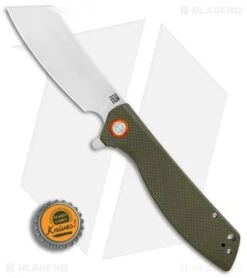 Artisan Cutlery Tomahawk Liner Lock Knife Green G-10 (3.8" Stonewash) -Artisan Cutlery Shop Artisan Tomahawk Green G10 SW BHQ 87139 er bottlecap