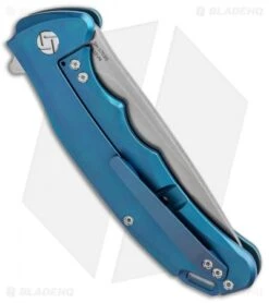 Artisan Cutlery Tradition Frame Lock Knife Blue Titanium (3.8" Stonewash) -Artisan Cutlery Shop Artisan Tradition Blue Ti S35VN 1702G BU BHQ 84983 jr side