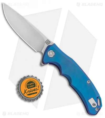 Artisan Cutlery Tradition Frame Lock Knife Blue Titanium (3" Stonewash) 6 Artisan Cutlery Tradition Frame Lock Knife Blue Titanium (3" Stonewash) - Image 4