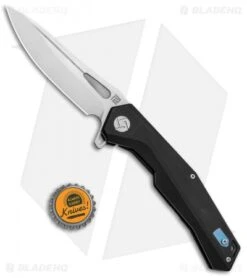 Artisan Cutlery Zumwalt Frame Lock Knife Black Titanium (3.8" Satin M390) -Artisan Cutlery Shop Artisan Zumwalt FL Black Ti Satin ATZ1808GBKM BHQ 87120 jr bottlecap
