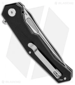 Artisan Cutlery Zumwalt Liner Lock Knife Smooth Black G-10 (3.8" Satin) -Artisan Cutlery Shop Artisan Zumwalt FL Smooth Black G 10 Satin ATZ1808PBKC BHQ 87222 jr side