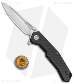 Artisan Cutlery Zumwalt Liner Lock Knife Textured Carbon Fiber/G-10 (3.8" Satin) -Artisan Cutlery Shop Artisan Zumwalt FL Textured CF G 10 Satin ATZ1808PCF BHQ 87223 jr bottlecap
