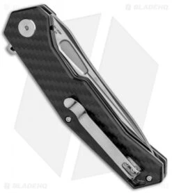 Artisan Cutlery Zumwalt Liner Lock Knife Textured Carbon Fiber/G-10 (3.8" Satin) -Artisan Cutlery Shop Artisan Zumwalt FL Textured CF G 10 Satin ATZ1808PCF BHQ 87223 jr side