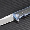 Artisan Cutlery Mini Shark Flipper Framelock Knife, S35VN, Titanium/CF, 1707GSBU -Artisan Cutlery Shop atz1707gsbu