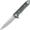 Artisan Cutlery Mini Shark Flipper Framelock Knife, S35VN, Titanium/CF, 1707GSBU03 -Artisan Cutlery Shop atz1707gsbu03