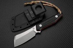 Artisan Cutlery Osprey Fixed Blade Knife, D2, G10 W/ Red Liner, 1803BBRE