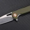 Artisan Cutlery Mini Archaeo Flipper Folding Knife, D2, G10 Green, 1821PSGNF
