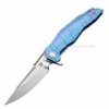 Artisan Cutlery Pangolin Flipper Framelock Knife, S35VN, Titanium Blue, 1826GBUS