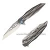 Artisan Cutlery Cygnus Flipper Framelock Knife, S35VN, Titanium Grey, 1827GGYS -Artisan Cutlery Shop atz1827ggy