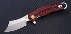 Artisan Cutlery Corsair Flipper Folding Knife, D2, G10 Red/Black, 1828PBR